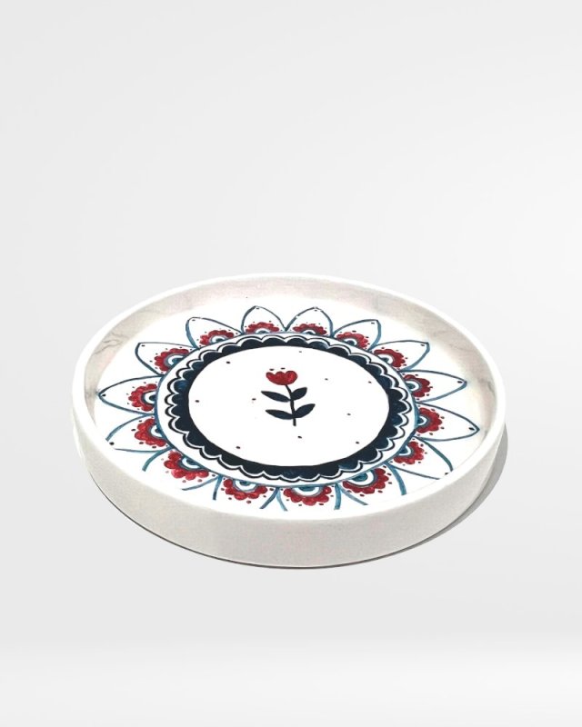 BLUE FLORAL PLATE (2)