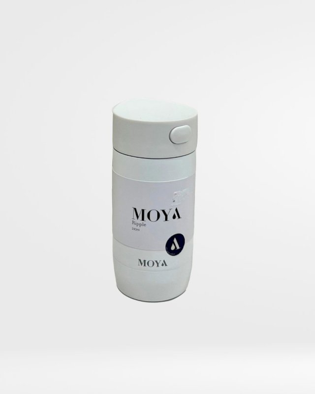 MOYA RIPPLE TRAVEL COFFEE MUG 240 ML - WHITE