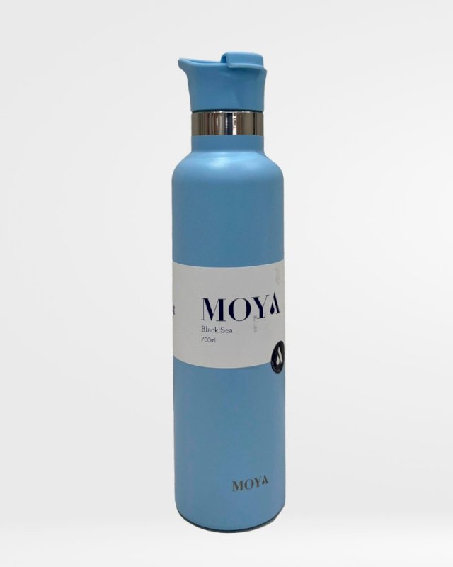 ELH MOYA BLACK SEA WATER BOTTLE 700ML W/SPOUT LID - POWDER BLUE