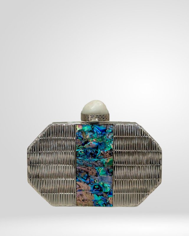 MOTHER OF PEARL BRASS CLUTCH