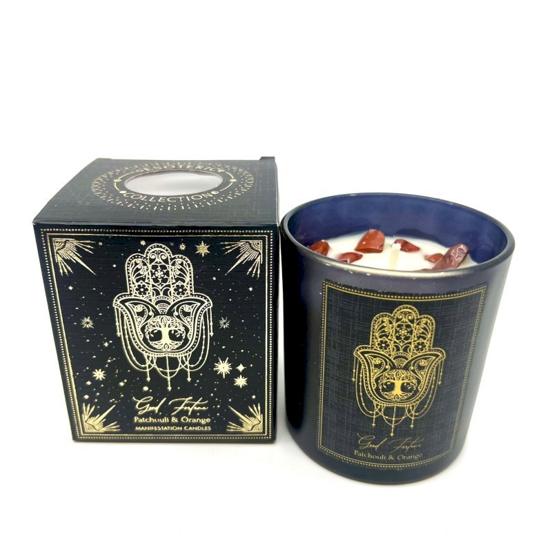 SCENTED CANDLE ESOTERIC 120GM - PATCHOULI & ORANGE (GOOD FORTUNE)