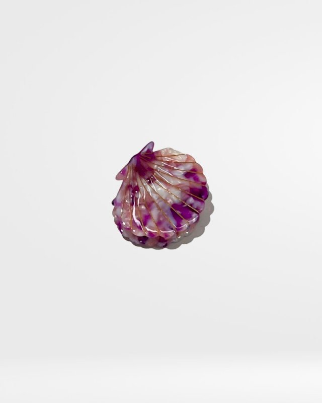 MEDIUM SEASHELL PURPLE CLAW CLIP
