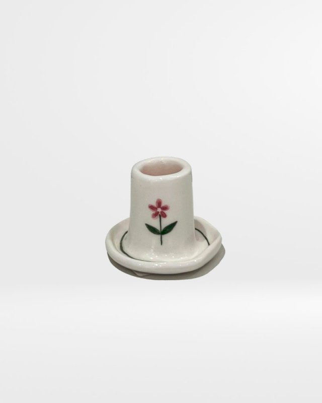 PINK FLOWER CANDLE HOLDER