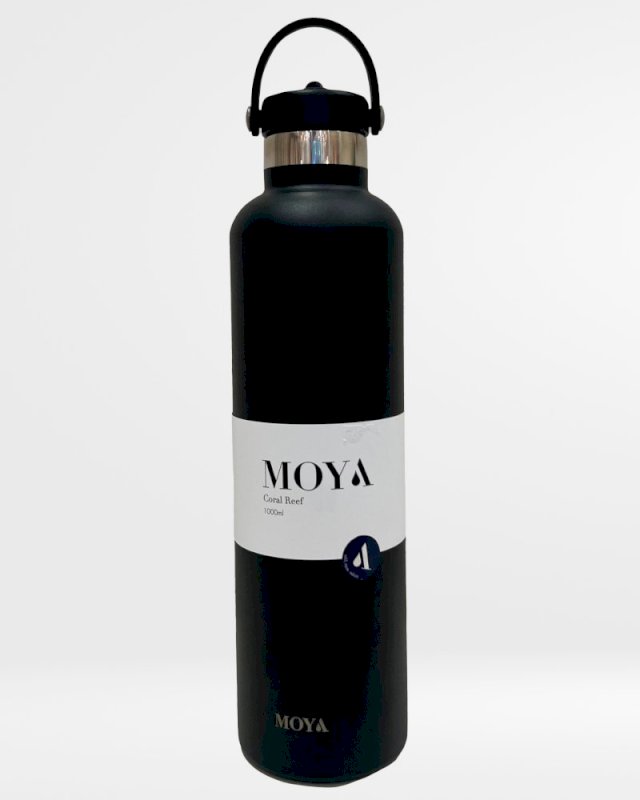 MOYA CORAL REEF INSULATED WATER BOTTLE 1LTR - BLACK