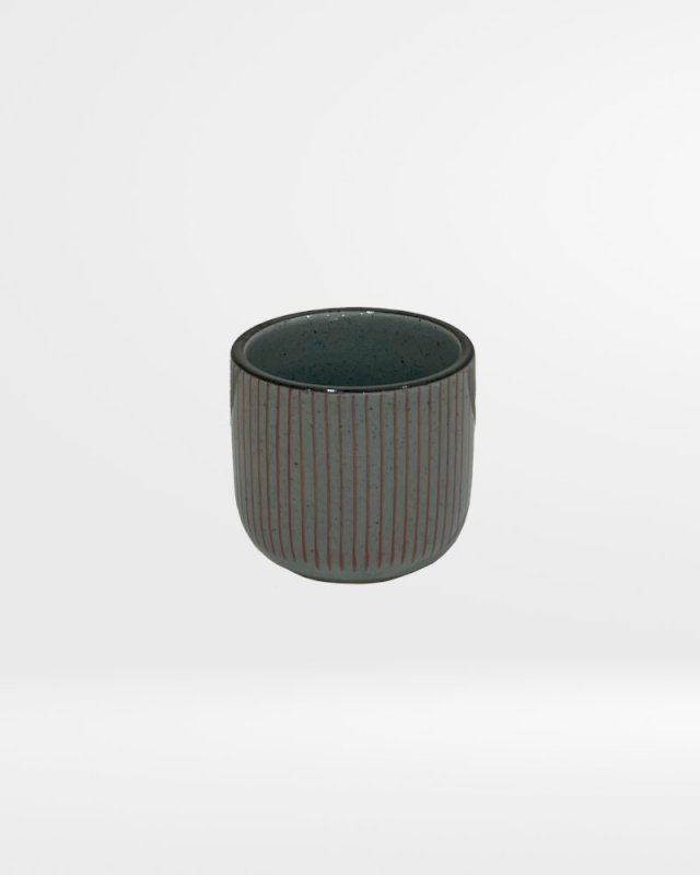 ASIAN GREEN TEA CUP RED STRIPES