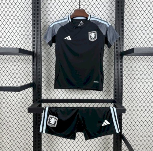 Aston Villa 2025/26 Away Kids Kit