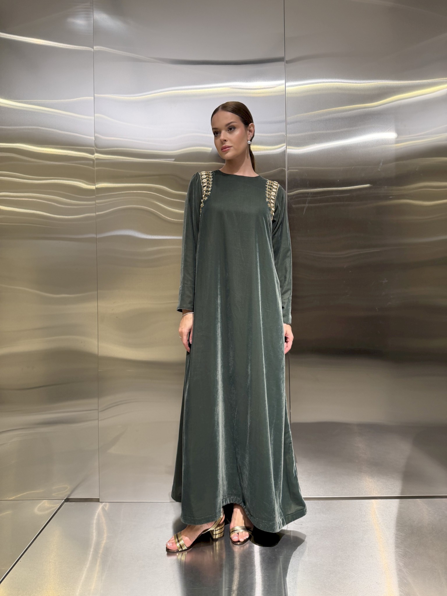 Look 9| green velvet