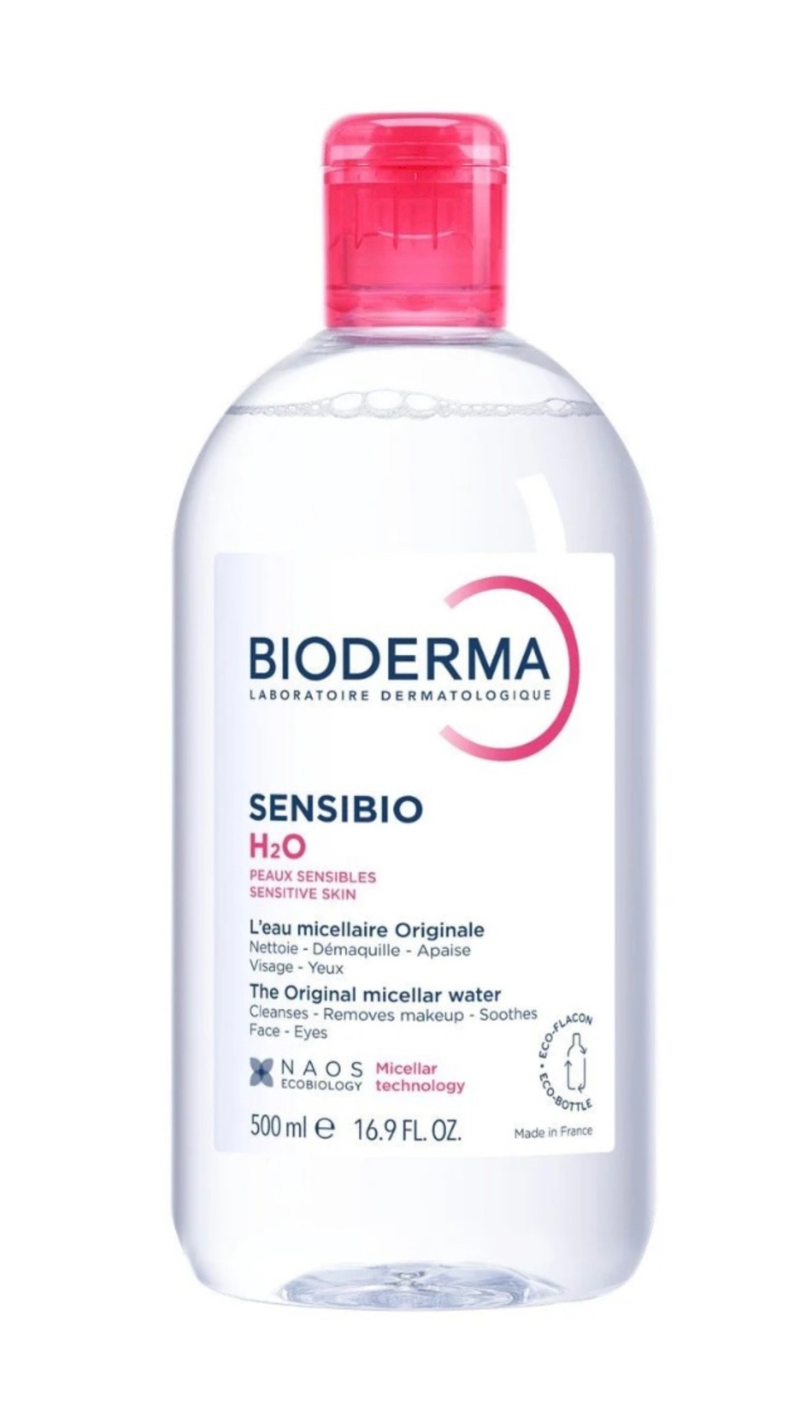 بيوديرما سينسيبيو H2O مزيل مكياج محلول ميسلار للبشرة الحساسة - 500 مل