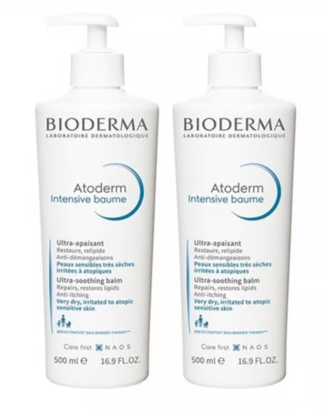 مرطب بايودرما اتوديرم انتنسيف للبشرة الجافة المعرضة للأكزيما ( قطعتين ٥٠٠ مل * ٢ )