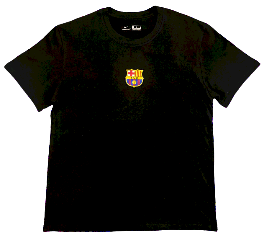 FC Barcelona Black T-Shirt - B-Legacy Edition - 100% Cotton