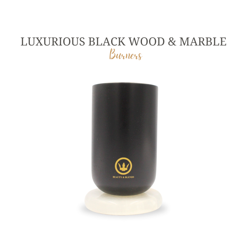 Luxurious black wood & marble burners (U-shaped burner B&B no.III)
