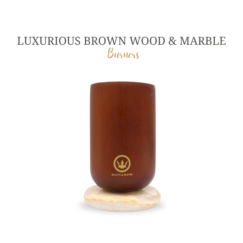 Luxurious brown wood & marble burners (U-shaped burner B&B no.III)