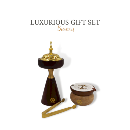 Luxurious burners gift set (Cylindrical brown)