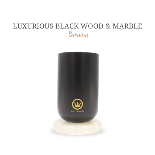 Luxurious black wood & marble burners (U-shaped burner B&B no.III)