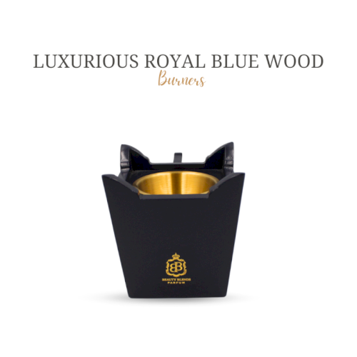 Luxurious royal blue wood burners (Handle cup burner BB no.II)