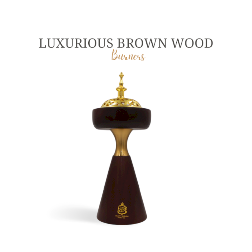 Luxurious brown wood burners (Contemporary cylindrical burner BB no.IV)