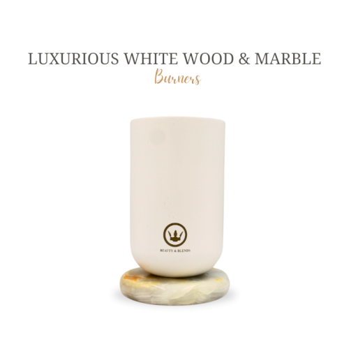Luxurious white wood & marble burners (U-shaped burner B&B no.III)
