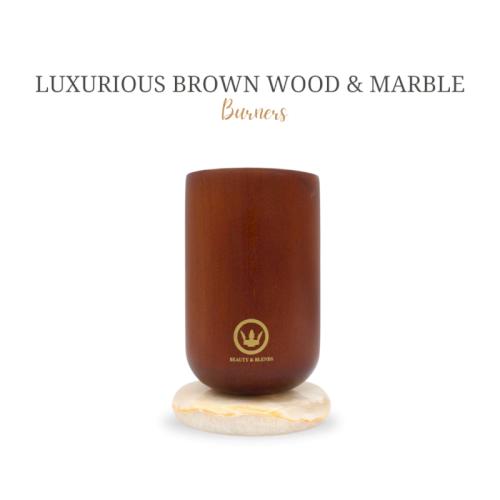 Luxurious brown wood & marble burners (U-shaped burner B&B no.III)