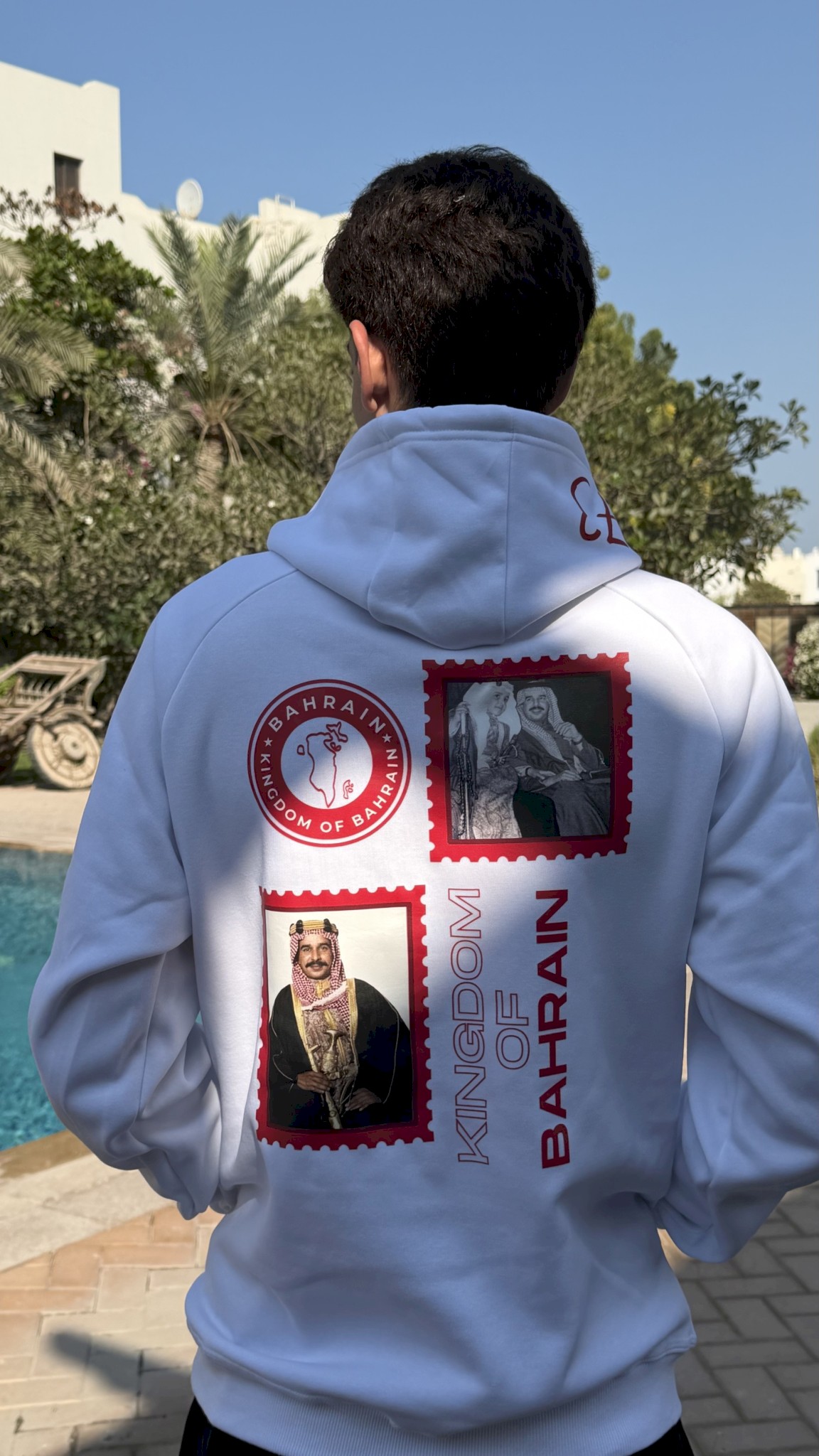 +973 Bahrain hoodie - white