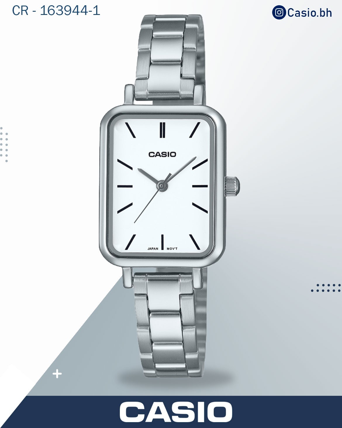 casio Women's Rectangular,LTP-V009D-7E