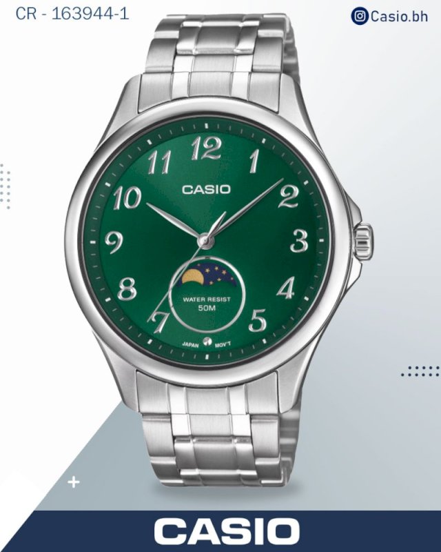 Casio Classic design moon phase indicatorMTP-M110D-3AV Men's Watch