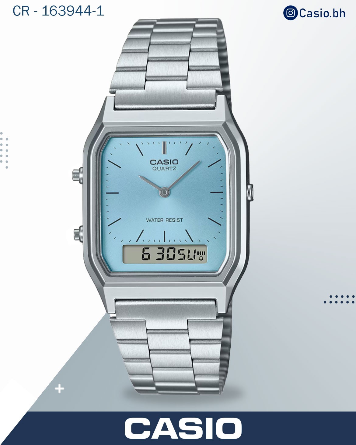 Casio, Men's Watch Vintage Collection Analog-Digital whita Dial  AQ-230A-7AMQYDF