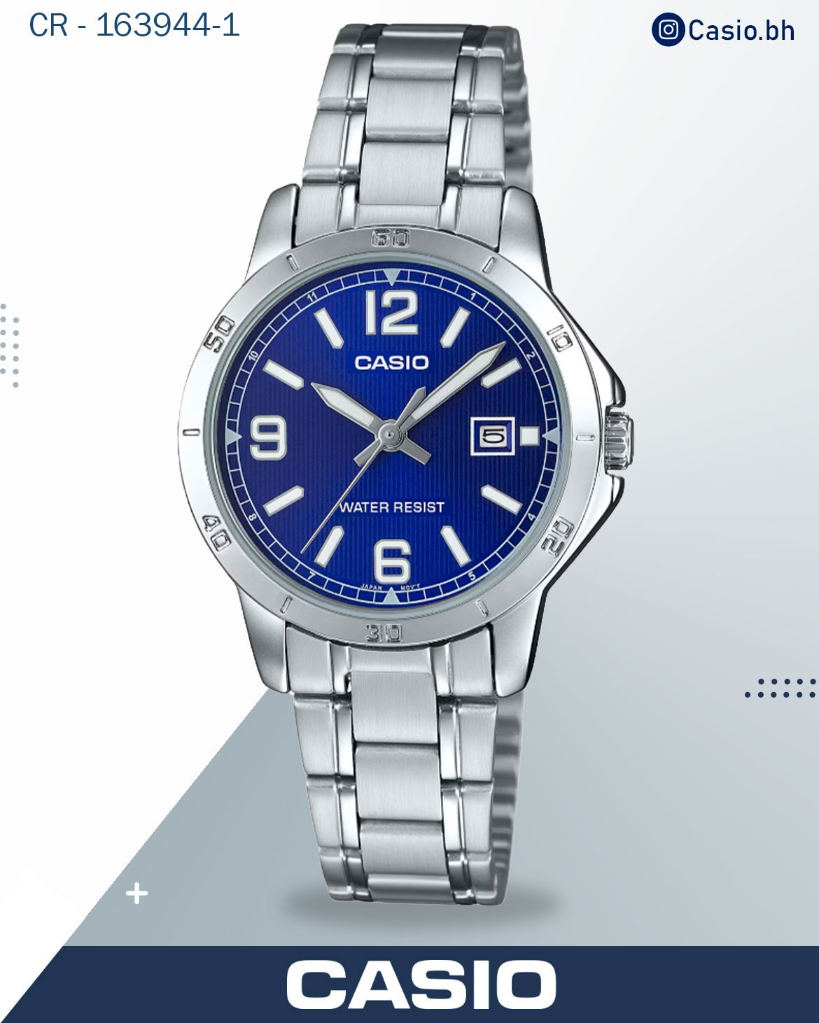 Casio Women's Watch Analog ,silver Dial LTP-V004D-7B2