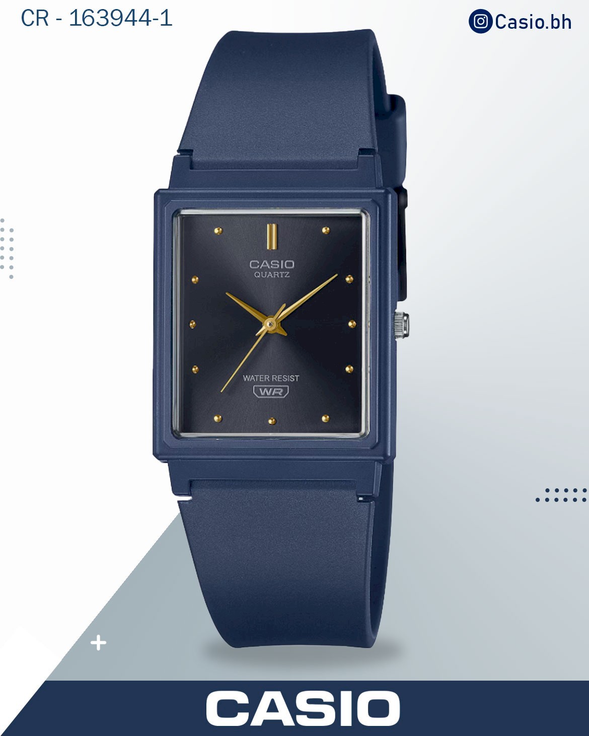 Casio Women's Watch Analog, Black Dial Blue Resin Strap, MQ-38UC-2A1DF