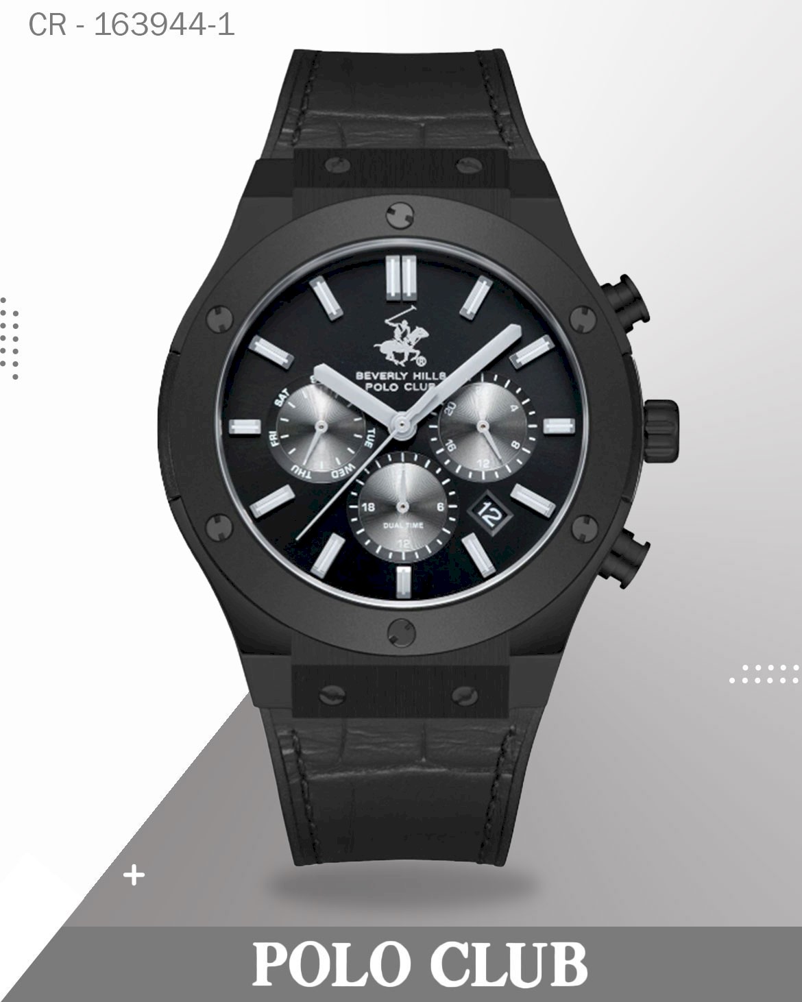 Hills Polo Club Men's Watch Analog with Leather Strap, BP3690X.651