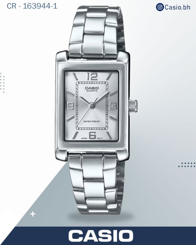 Casio LTP-1234DD-4A Women's Rectangular Standard Classic  Watch