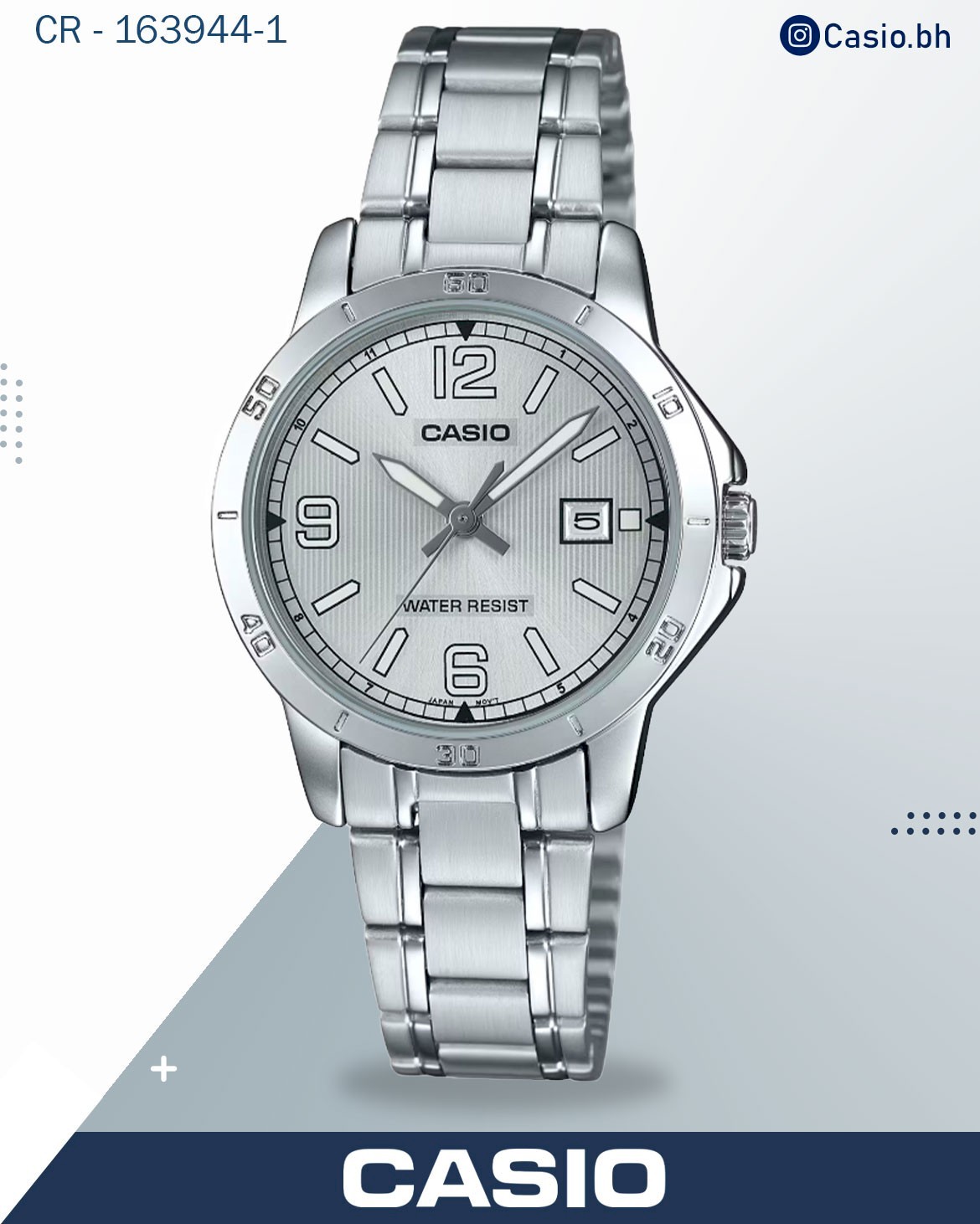 Casio Women's Watch Analog ,silver Dial LTP-V004D-7B2