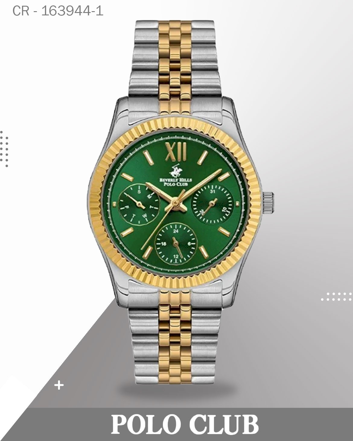 Polo Club Women's Analog Watch, Green Dial , BP3169C.271