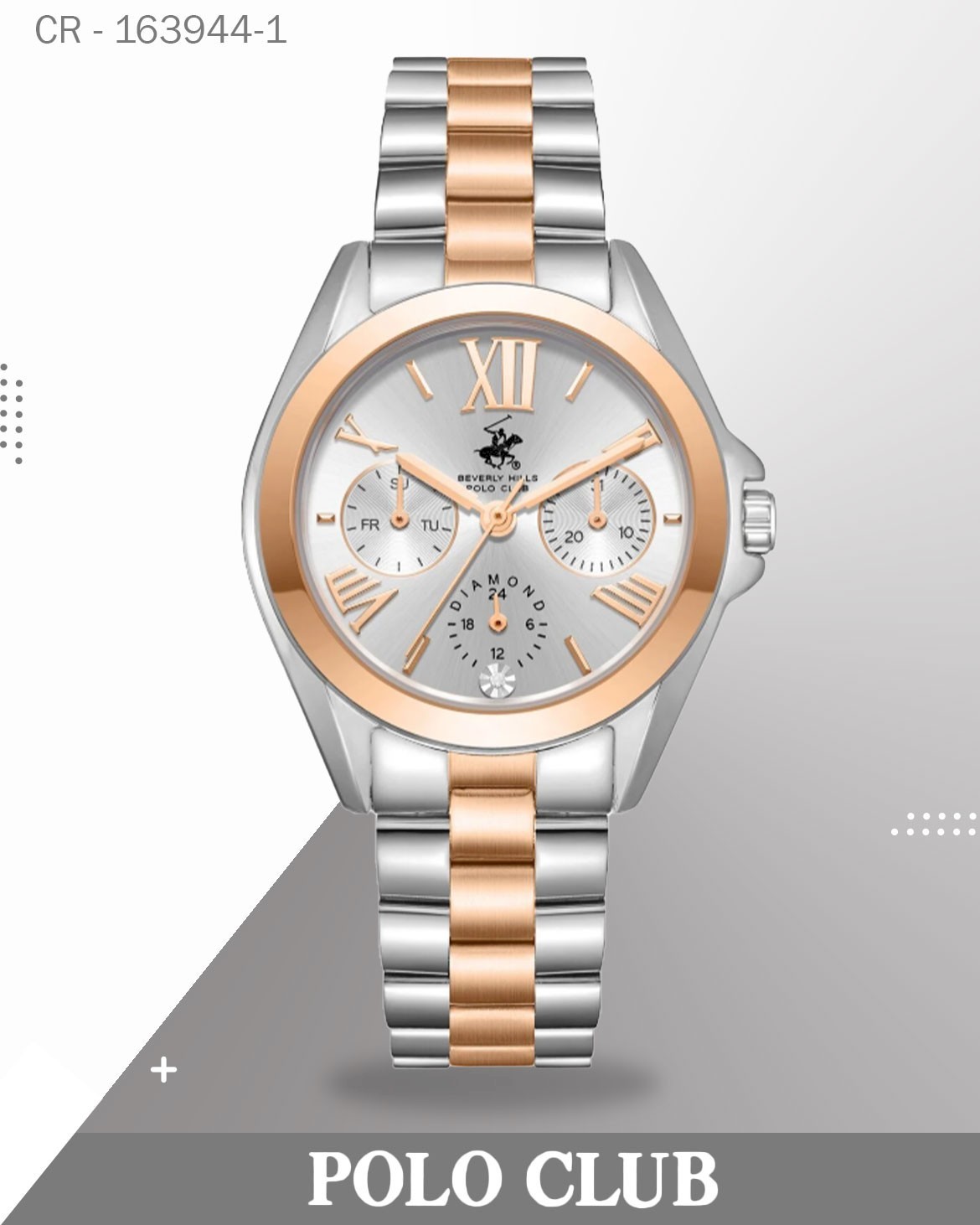 Hills Polo Club Women's Watch Analog Silver Dial , BP3653C.530