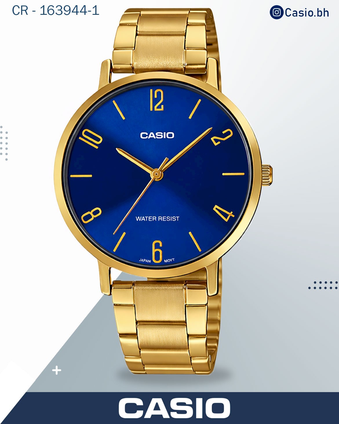 Women's Stainless Steel Analog Quartz Wrist Watch LTP-VT01G-2BUDF Navy/Gold