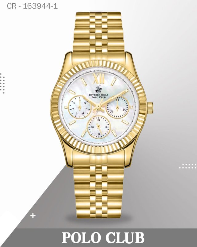 Polo  Women's Analog Watch, Mother Of Pearl Dial Multi-Function With Two Tone Band, BP3169C.121