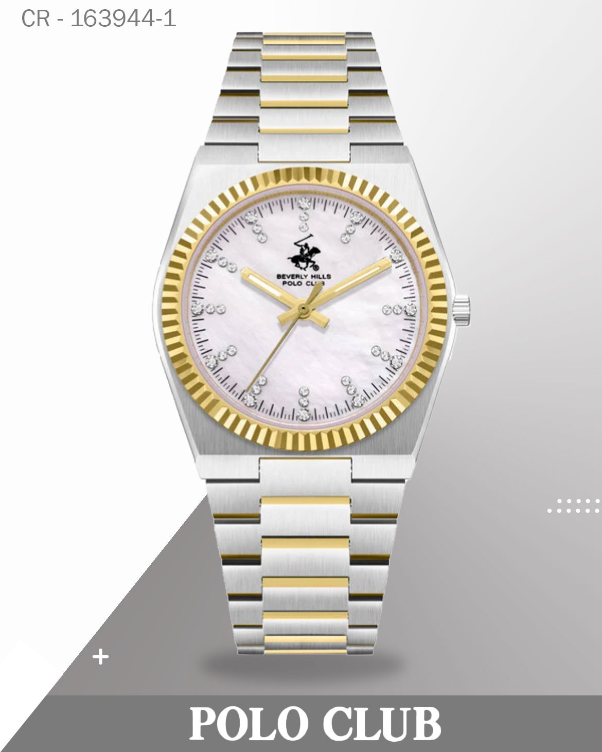 Polo Club Women's Watch Mother of Pearl Dial with Two Tone Band, BP3872X.220