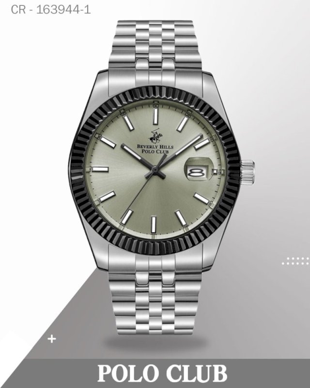 Polo Club Men’s Watch Analog Black Dial with Silver bp3018x.360
