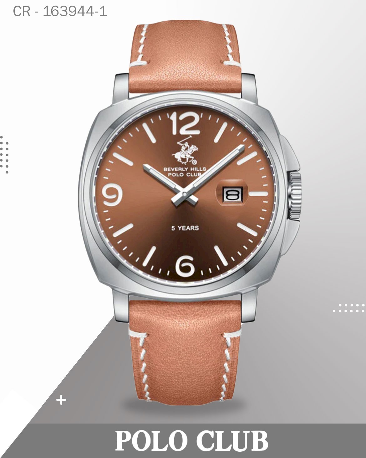 Polo Club Men's Analog Watch, Blue Dial with Blue Leather Strap, BP3867X.099