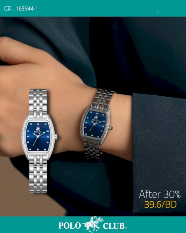 Polo ladies watch silver blue