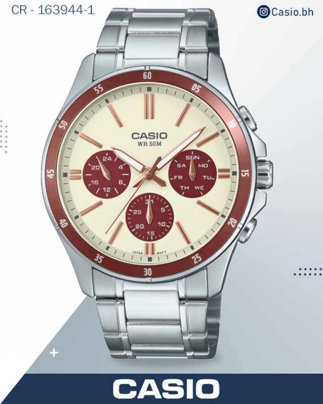 casio Men's Enticer Analog Watch MTP-1374D-7A2V