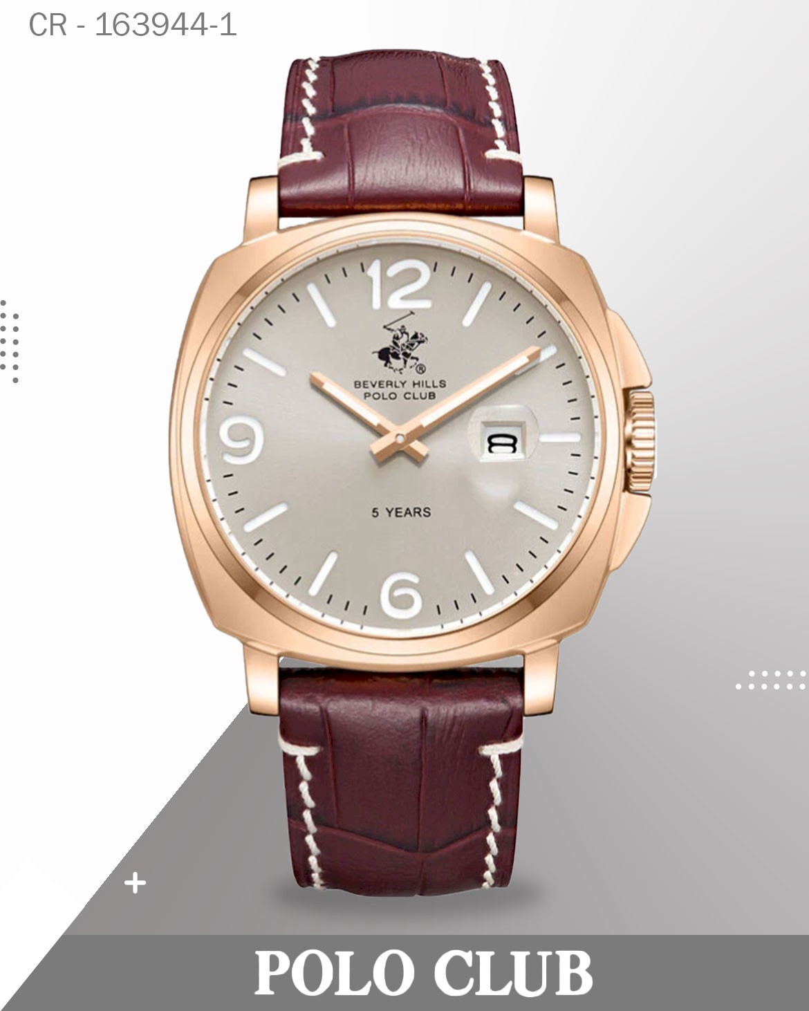 Polo Club Men's Analog Watch, Blue Dial with Blue Leather Strap, BP3867X.099