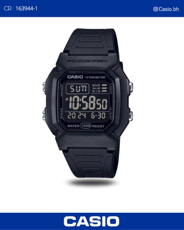 Casio full black digital men