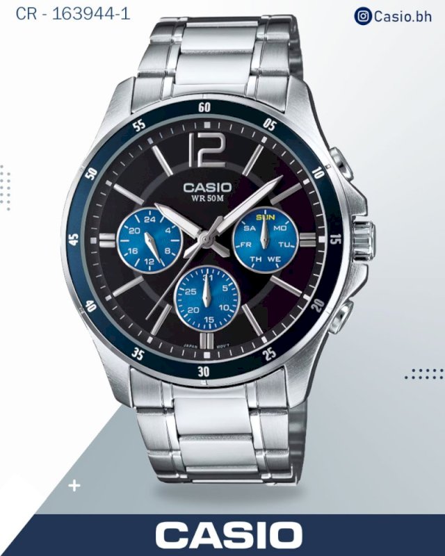 casio Men's Enticer Analog Watch MTP-1374D-2AV