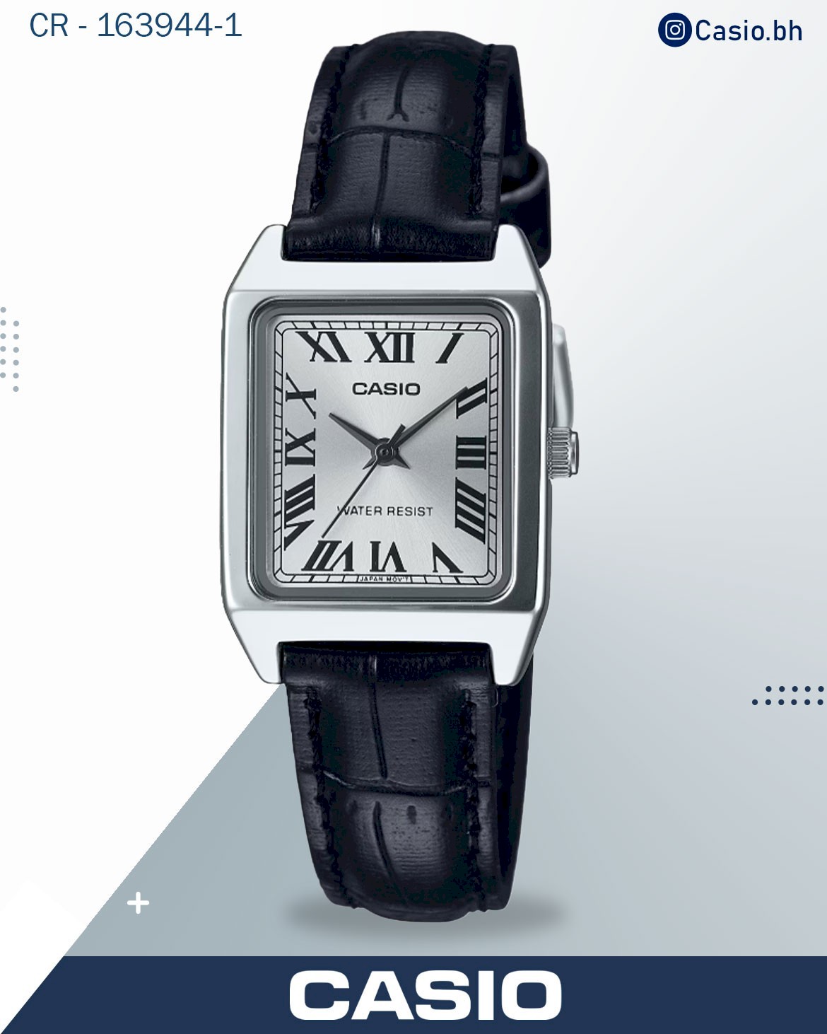 Casio Women's Watch Analog, White Dial Brown Leather Strap, LTP-V007L-7B2UDF