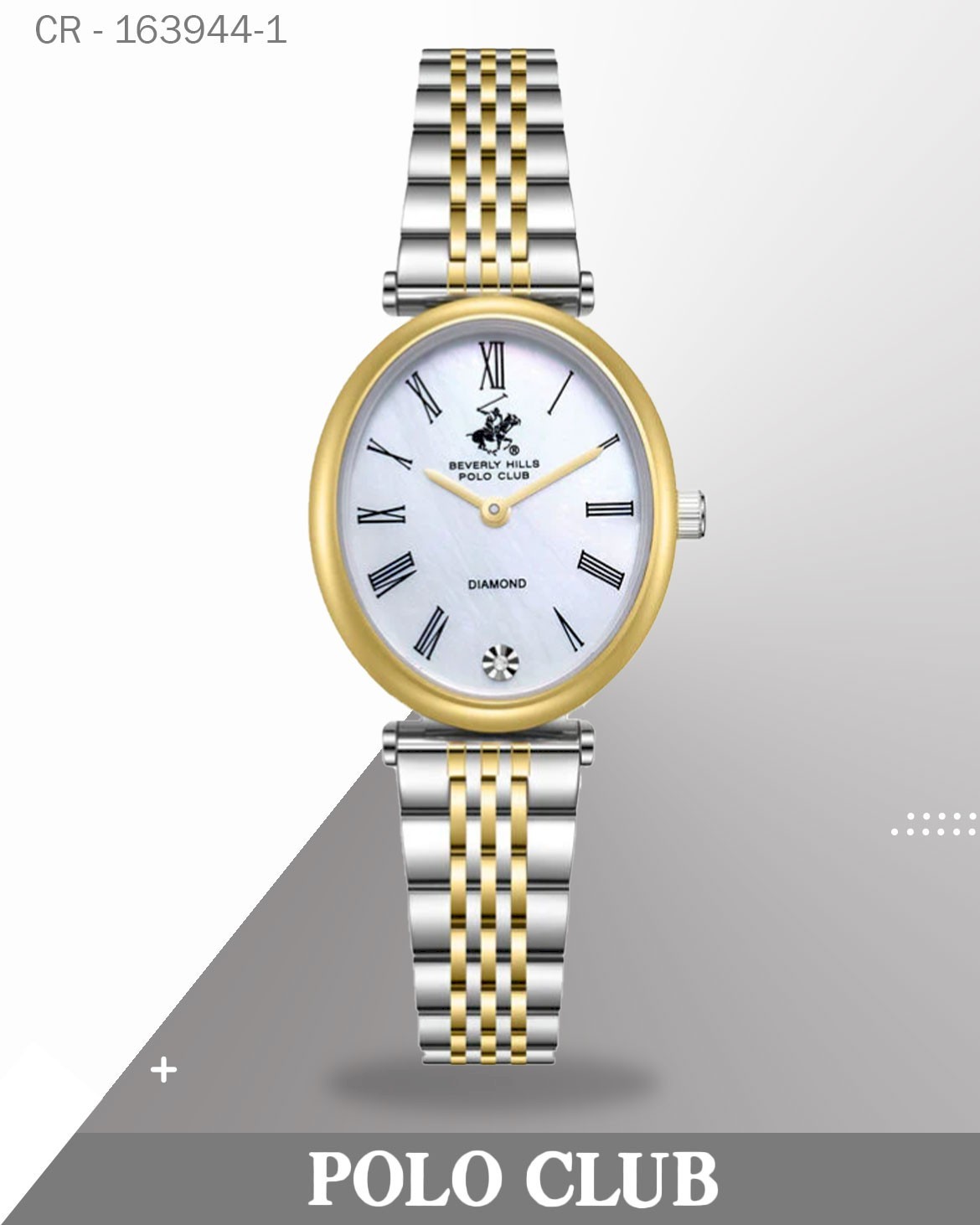 Polo Club Women's Watch Mother of Pearl Dial with Two Tone Band, BP3872X.220