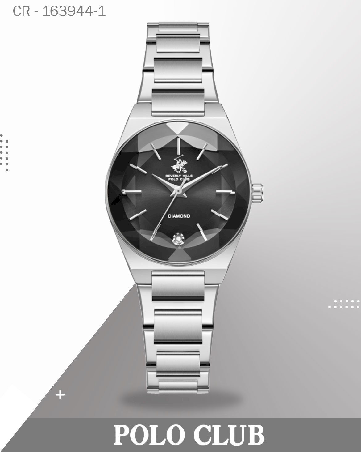 Polo Club Women's Watch Analog White Dial Black BP3813C.350