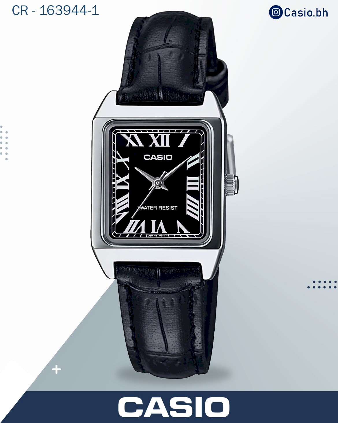 Casio Women's Watch Analog, White Dial Brown Leather Strap, LTP-V007L-7B2UDF