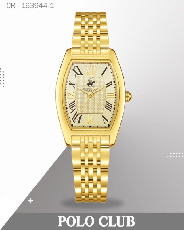 Polo Club Women's Watch Champagne Dial with Gold Stainless Steel Band, BP3716X.170
