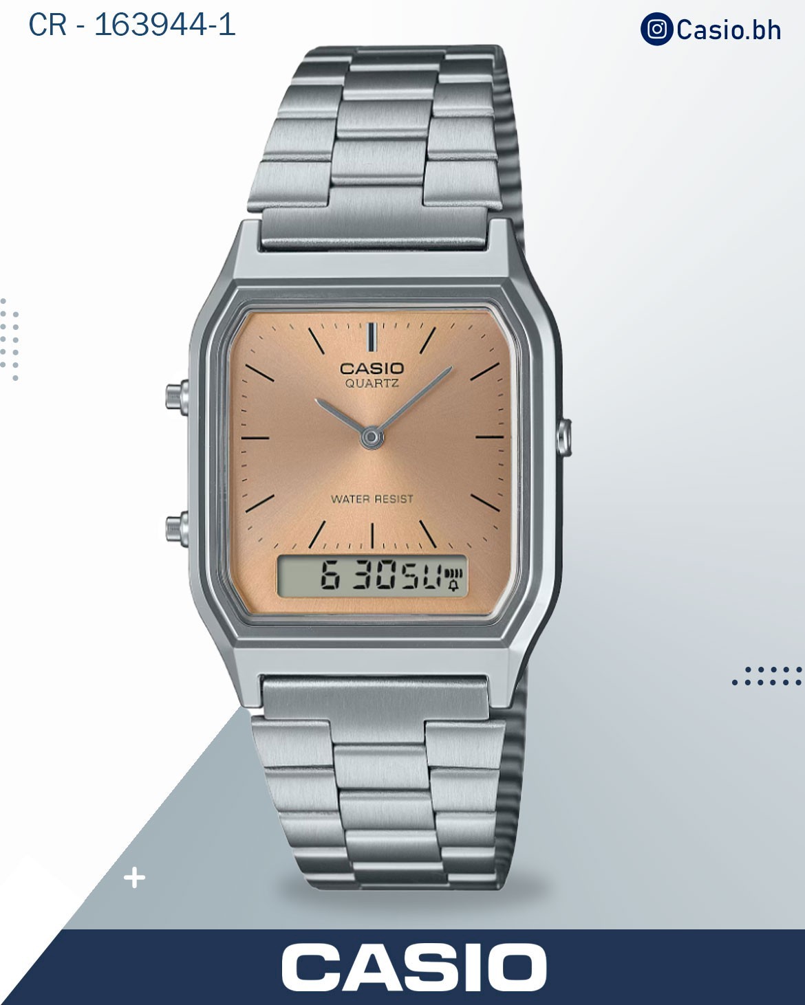 Casio, Men's Watch Vintage Collection Analog-Digital whita Dial  AQ-230A-7AMQYDF