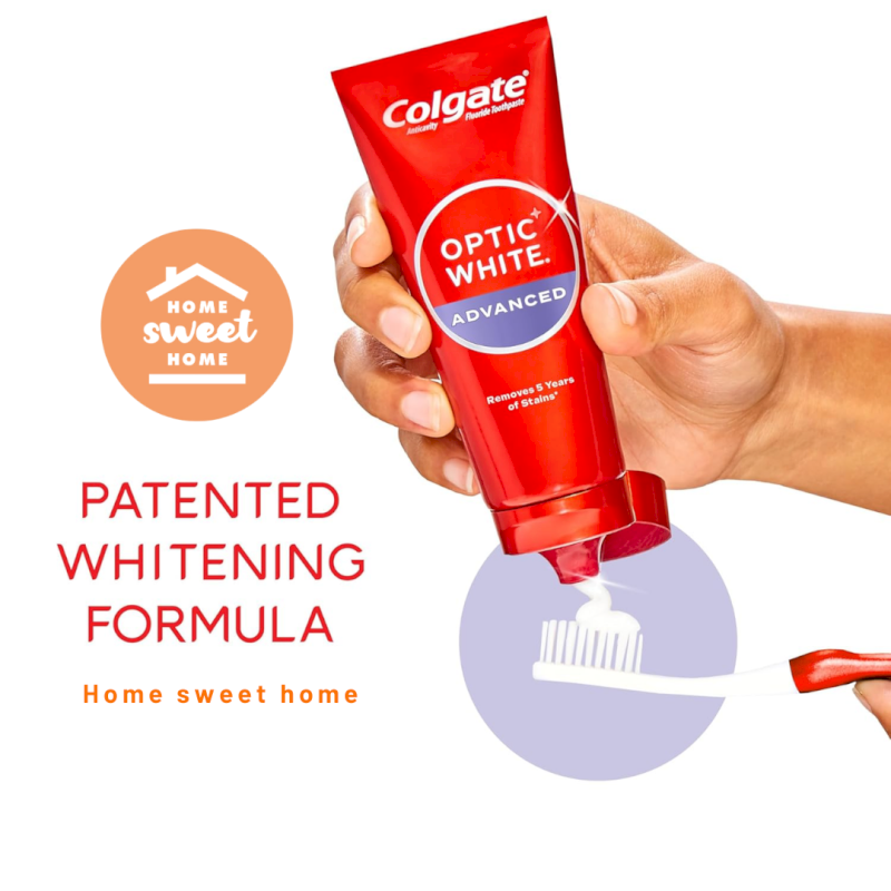 معجون أسنان كولجيت أوبتيك وايت المتقدم ببيروكسيد الهيدروجين